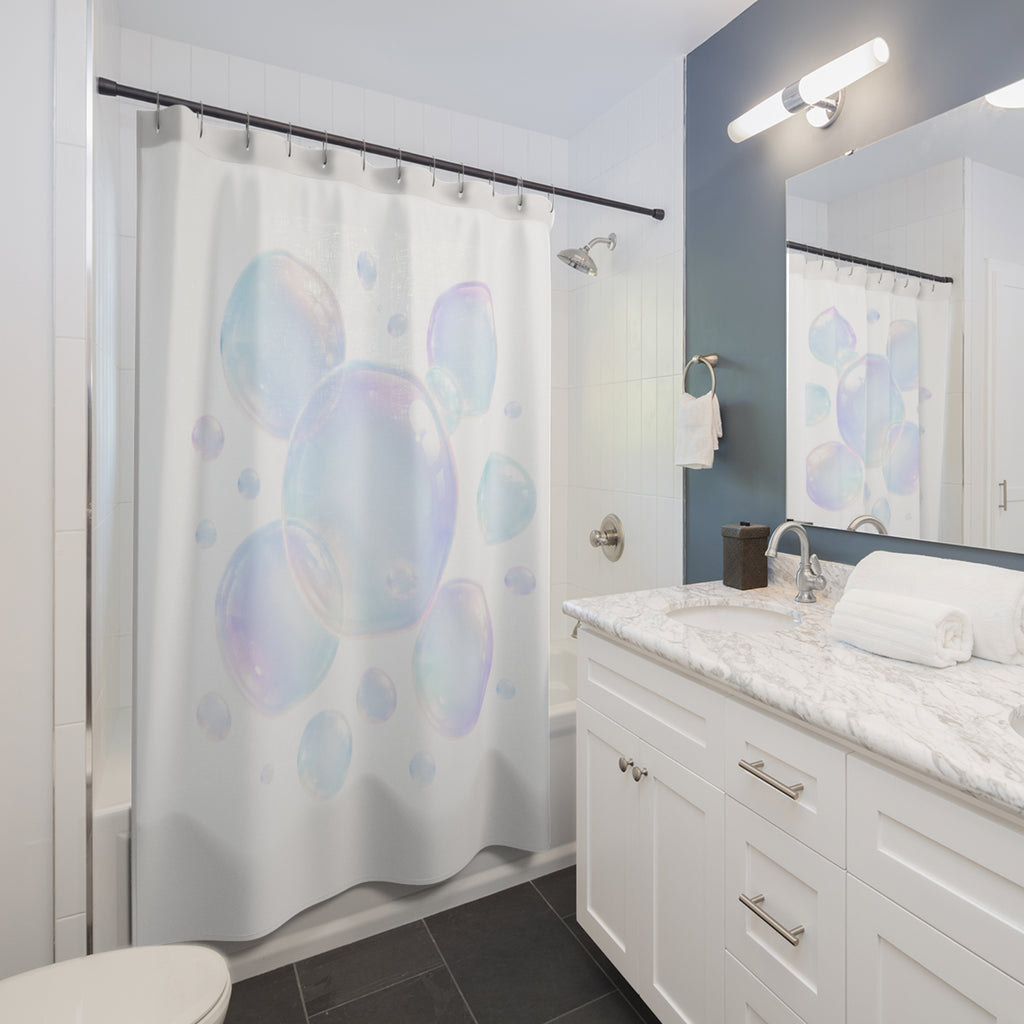 Iridescent Bubble Shower Curtain
