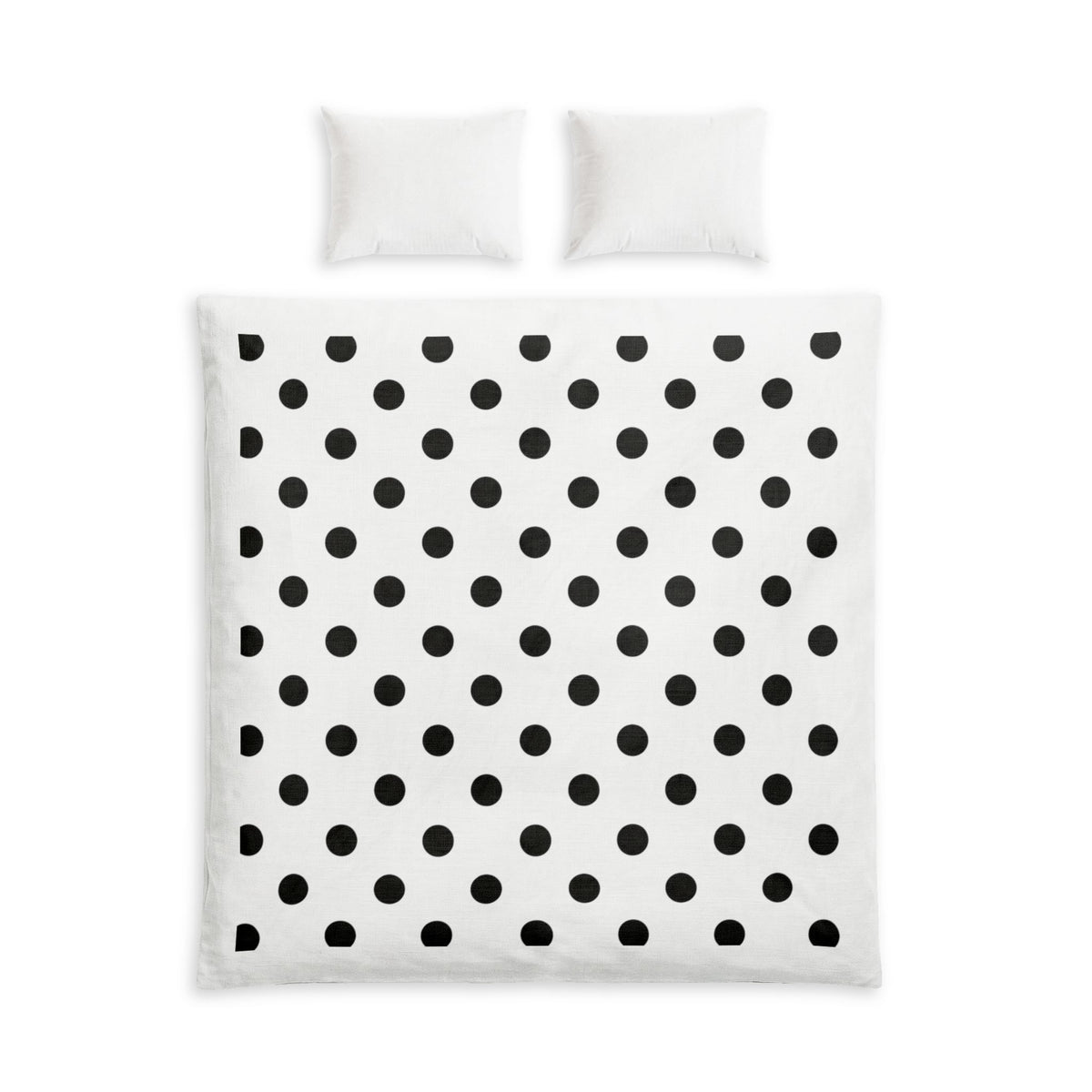 Black Polka Dot Cotton Bed Set